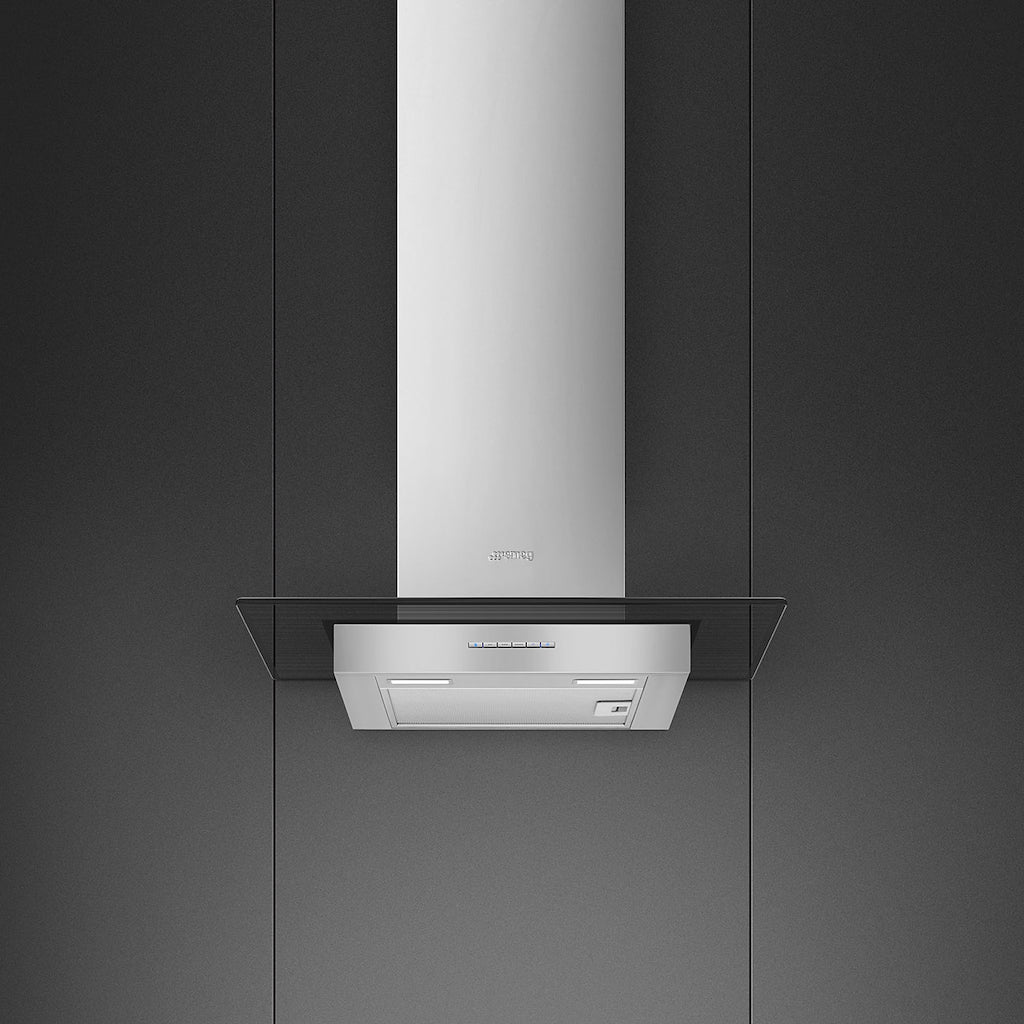 Smeg KBT600VE 60cm Chimney Hood, Stainless Steel & Glass