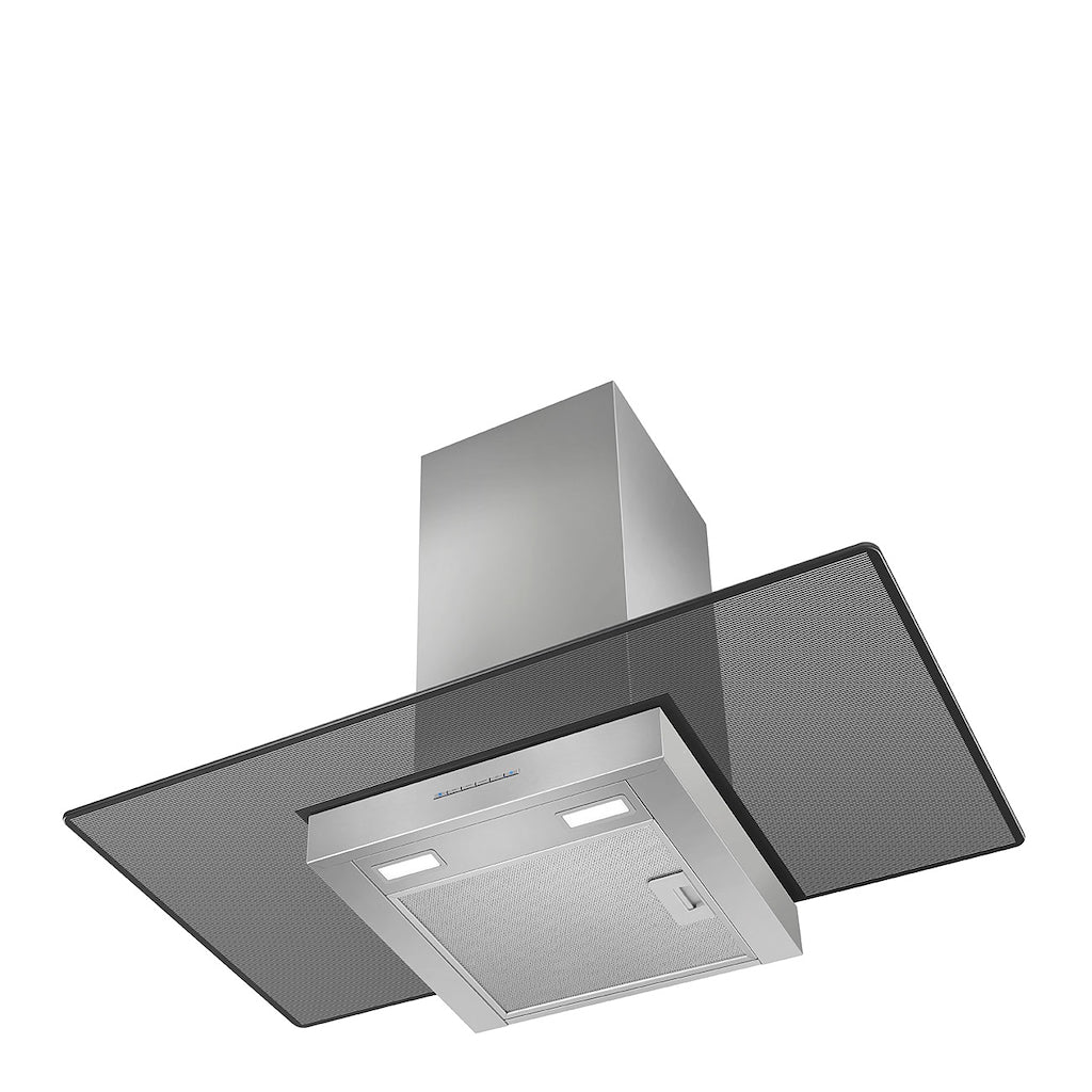 Smeg KBT900VE 90cm Chimney Hood, Stainless Steel & Glass