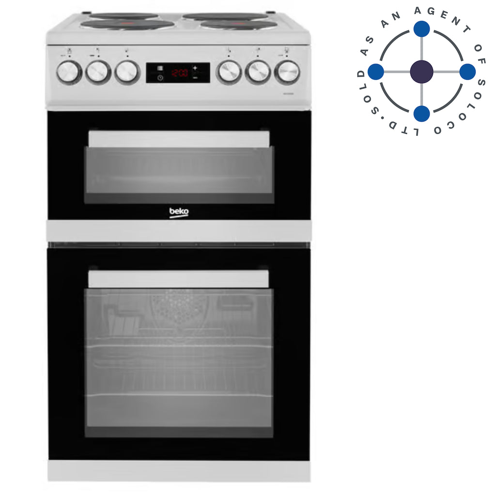 Beko KDV555AS 50cm Double Oven Electric Cooker - Silver