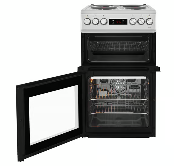 Beko KDV555AS 50cm Double Oven Electric Cooker - Silver