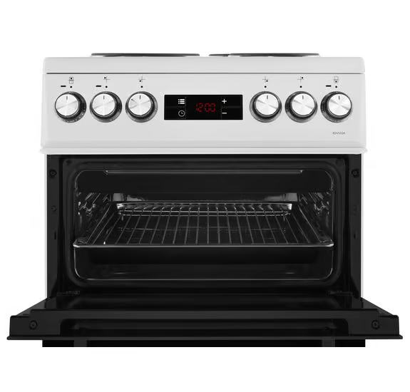 Beko KDV555AS 50cm Double Oven Electric Cooker - Silver