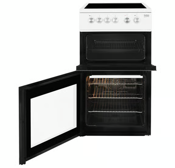 Beko KDVC563AKW 50cm Double Oven Electric Cooker - White