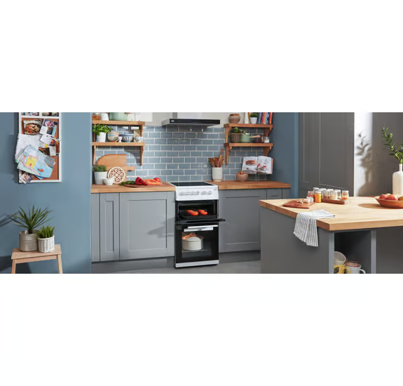 Beko KDVC563AKW 50cm Double Oven Electric Cooker - White