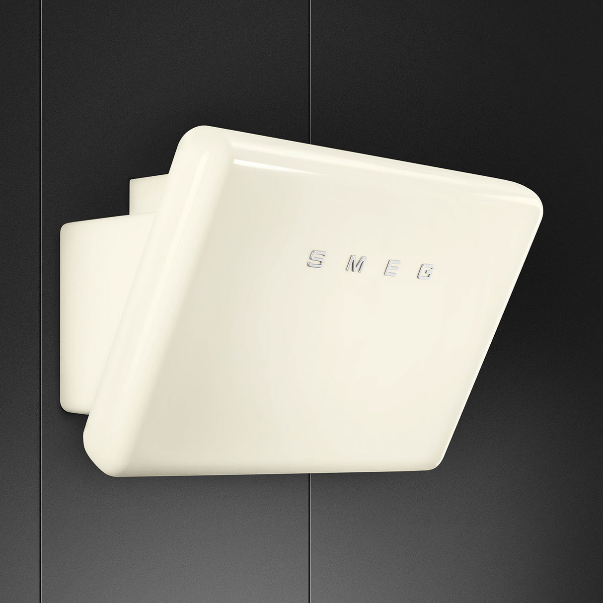 Smeg KFAB84CR 80cm Angled Chimney Cooker Hood - Cream