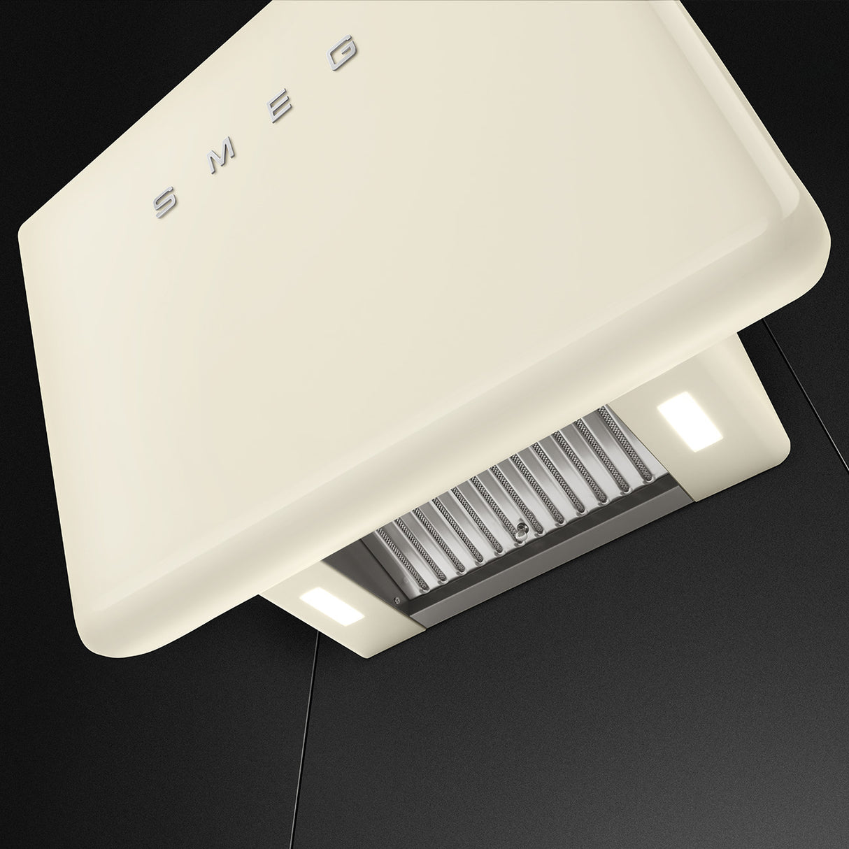 Smeg KFAB84CR 80cm Angled Chimney Cooker Hood - Cream