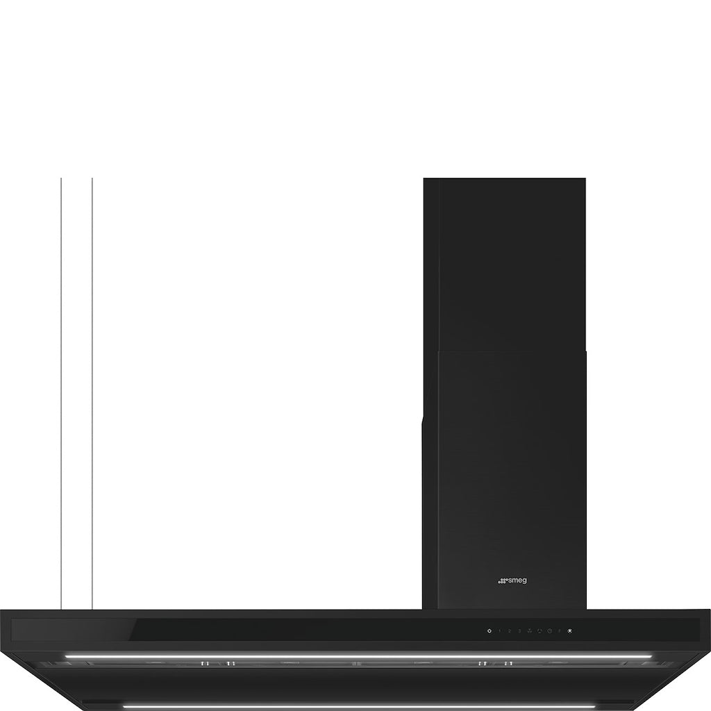 Smeg KLTI12L4MB 120cm Island Cooker Hood, Matt Black