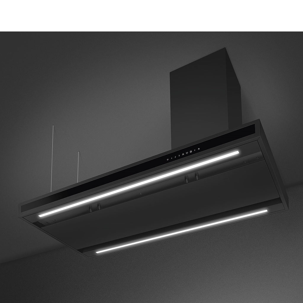 Smeg KLTI12L4MB 120cm Island Cooker Hood, Matt Black