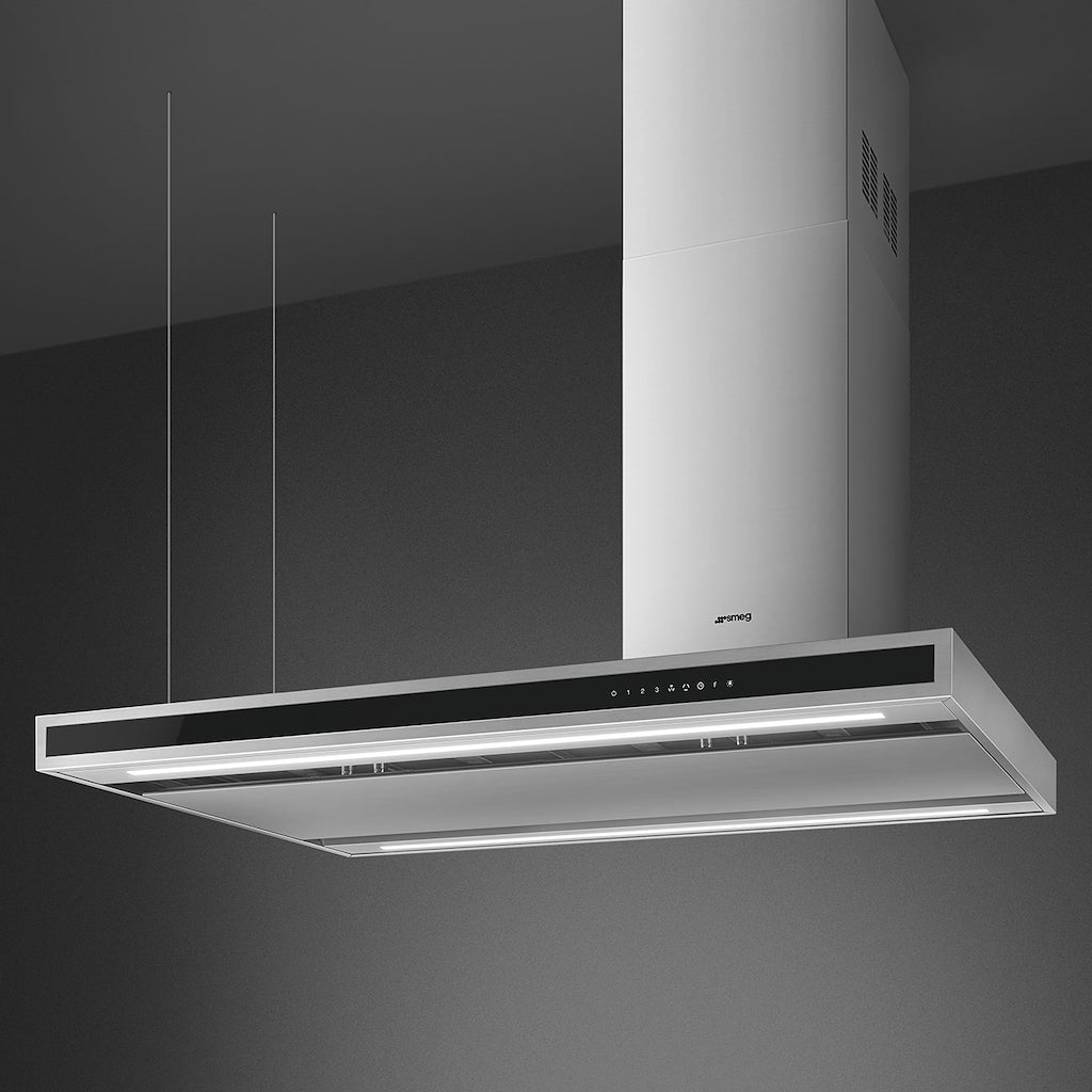 Smeg KLTI12L4X 120cm Alta Island Hood in Stainless Steel Auto Vent 2.0