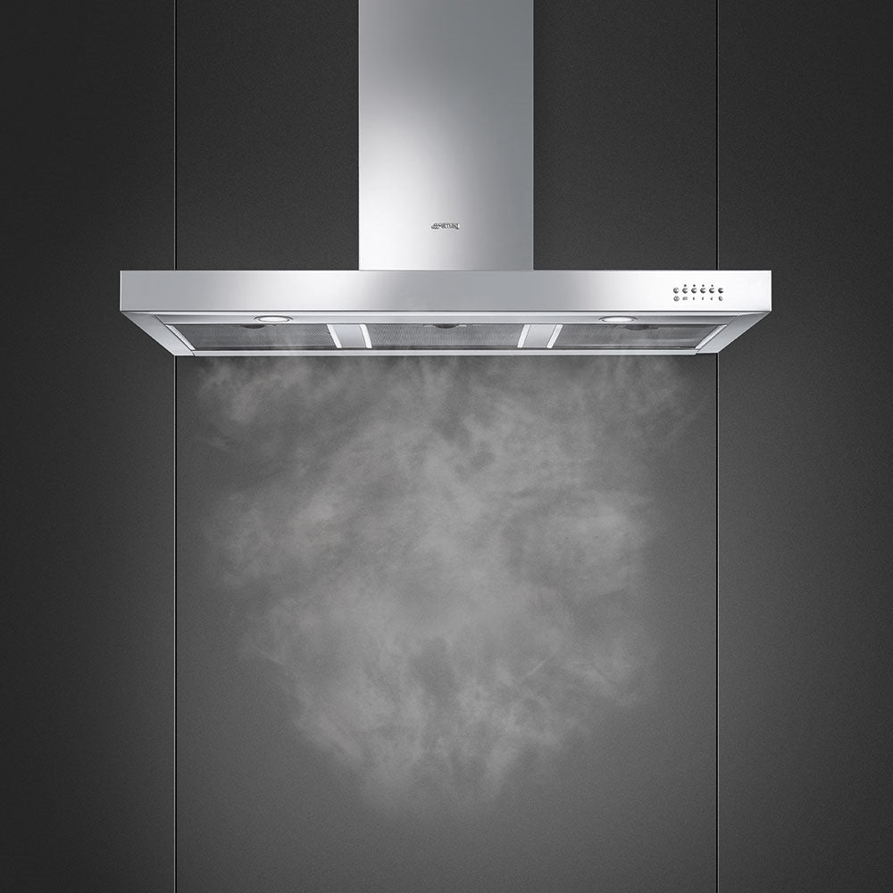 Smeg KS110XE 110cm Symphony Chimney Hood, Stainless Steel