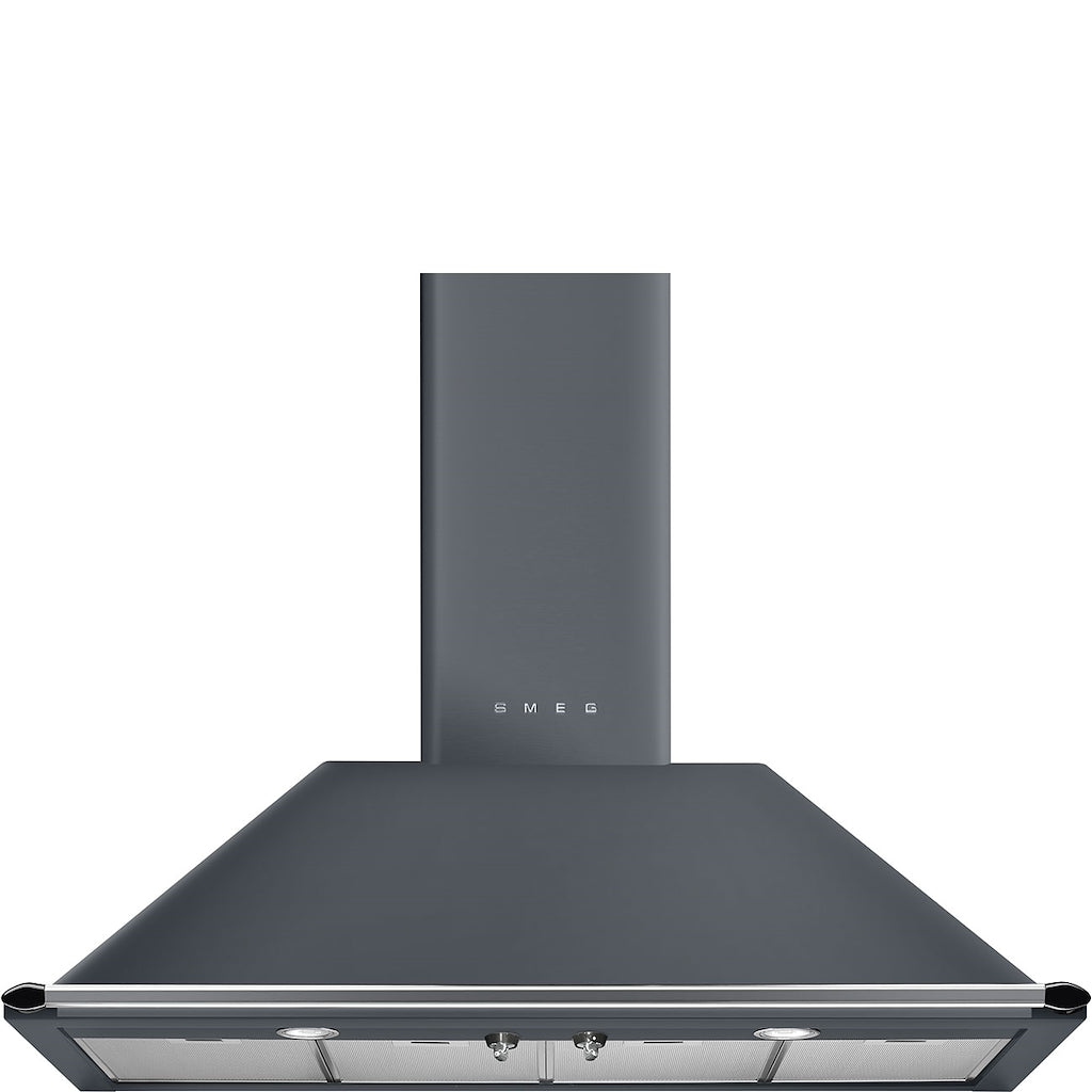 Smeg KT110GRE 110cm Victoria Chimney Hood, Slate Grey