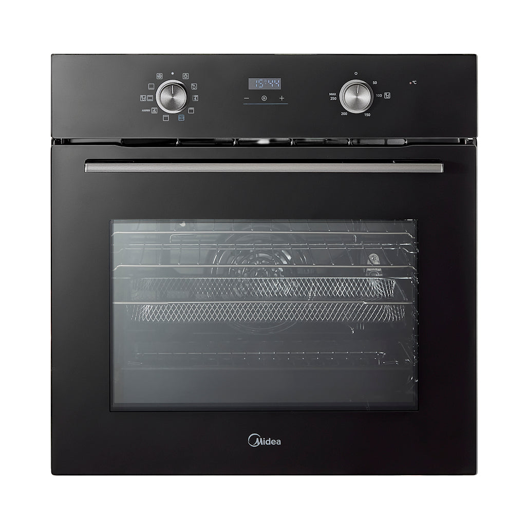 Midea Xpress Fry MBO65M90D2C-BK Multifunction Built-In Single Oven with Catalytic Liners - Black - A+ Rated