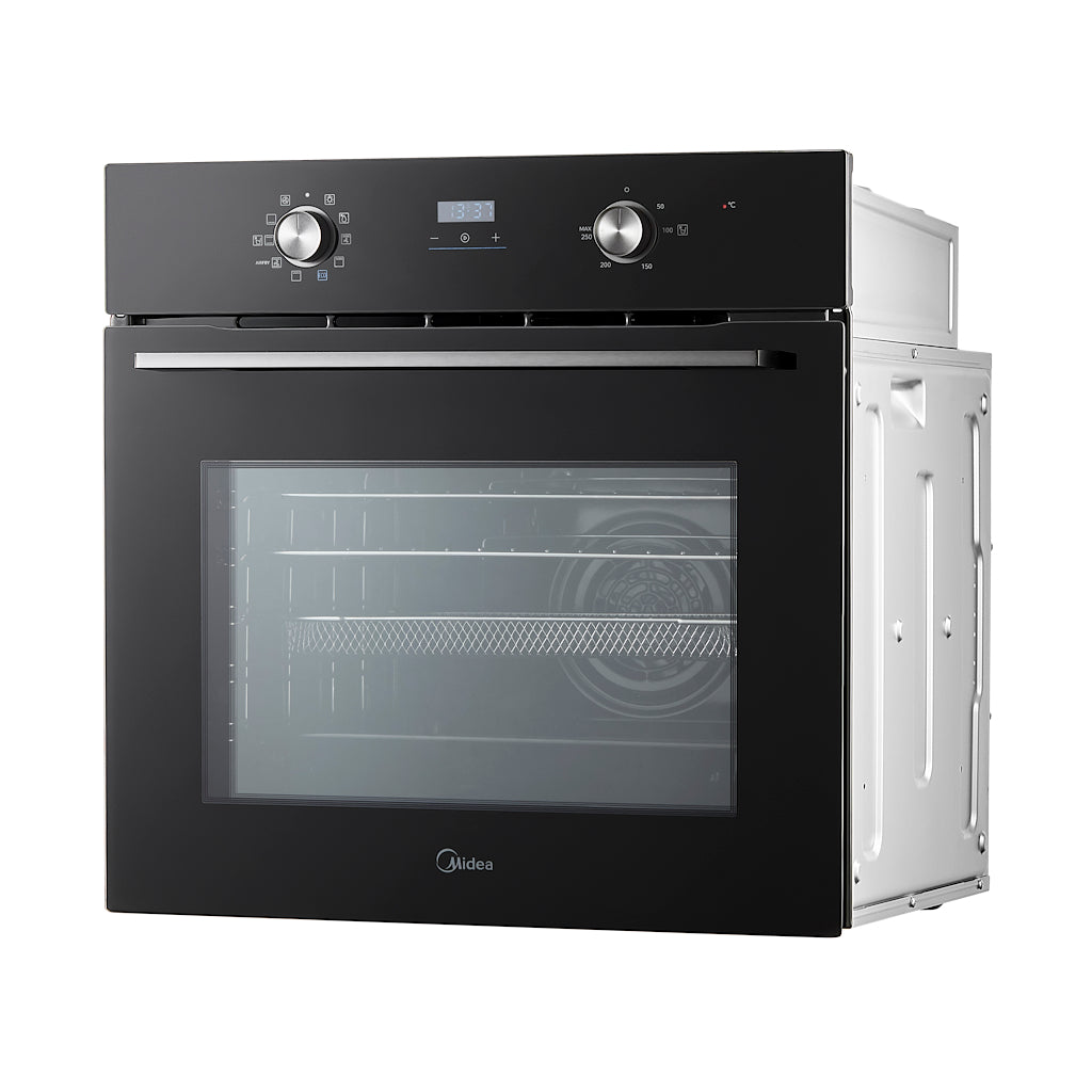 Midea Xpress Fry MBO65M90D2C-BK Multifunction Built-In Single Oven with Catalytic Liners - Black - A+ Rated