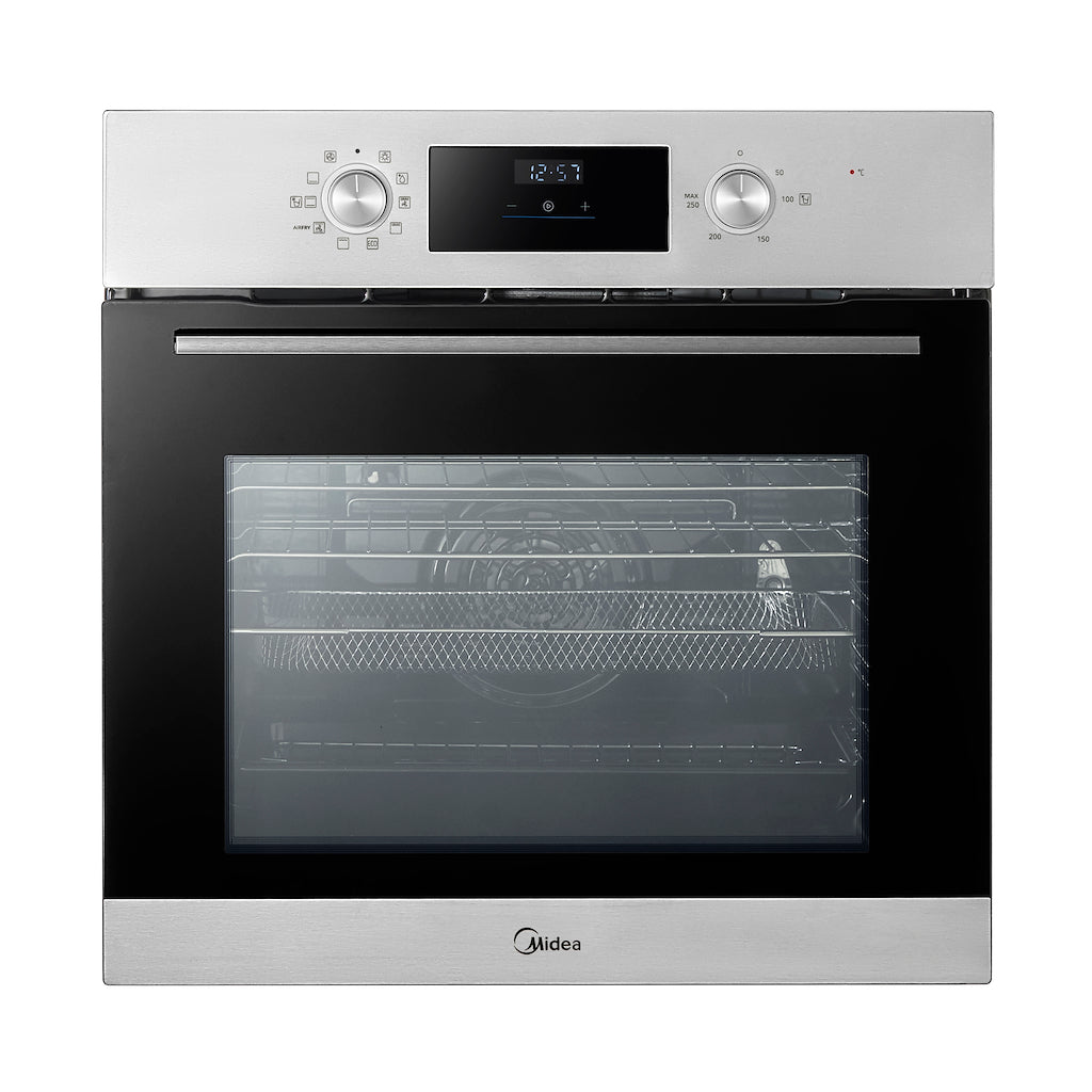 Midea Xpress Fry MBO65M90D2C-SS Multifunction Built-In Single Oven with Catalytic Liners - Stainless Steel - A+ Rated
