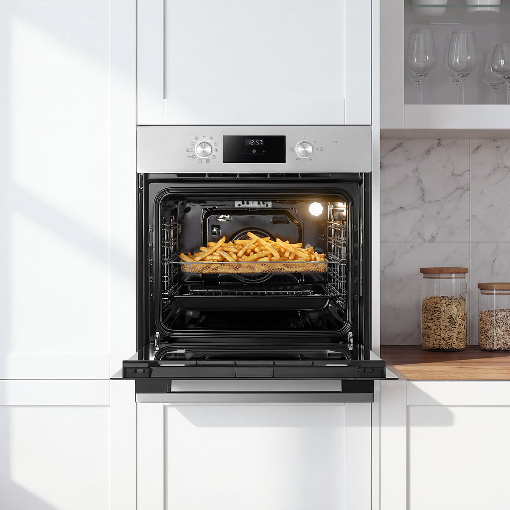 Midea Xpress Fry MBO65M90D2C-SS Multifunction Built-In Single Oven with Catalytic Liners - Stainless Steel - A+ Rated