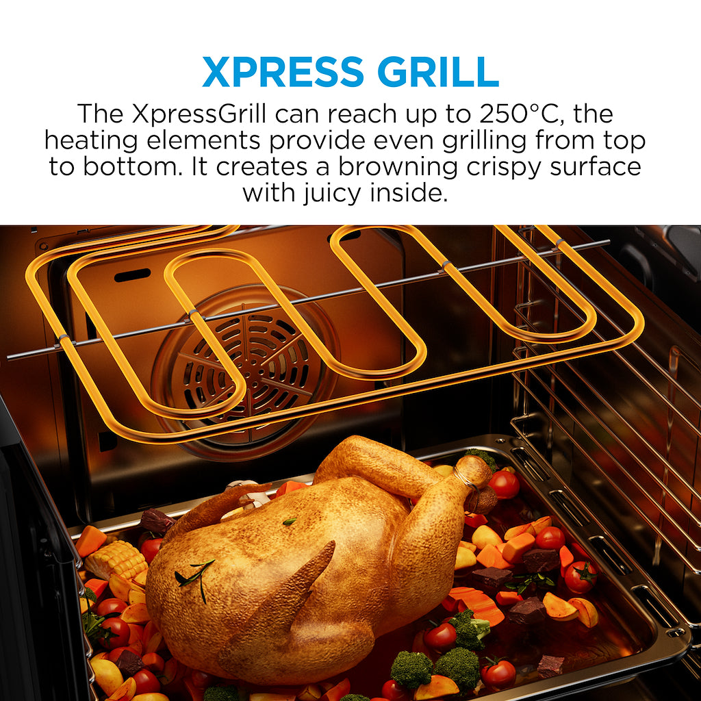 Midea Xpress Fry MBO65M90D2C-SS Multifunction Built-In Single Oven with Catalytic Liners - Stainless Steel - A+ Rated