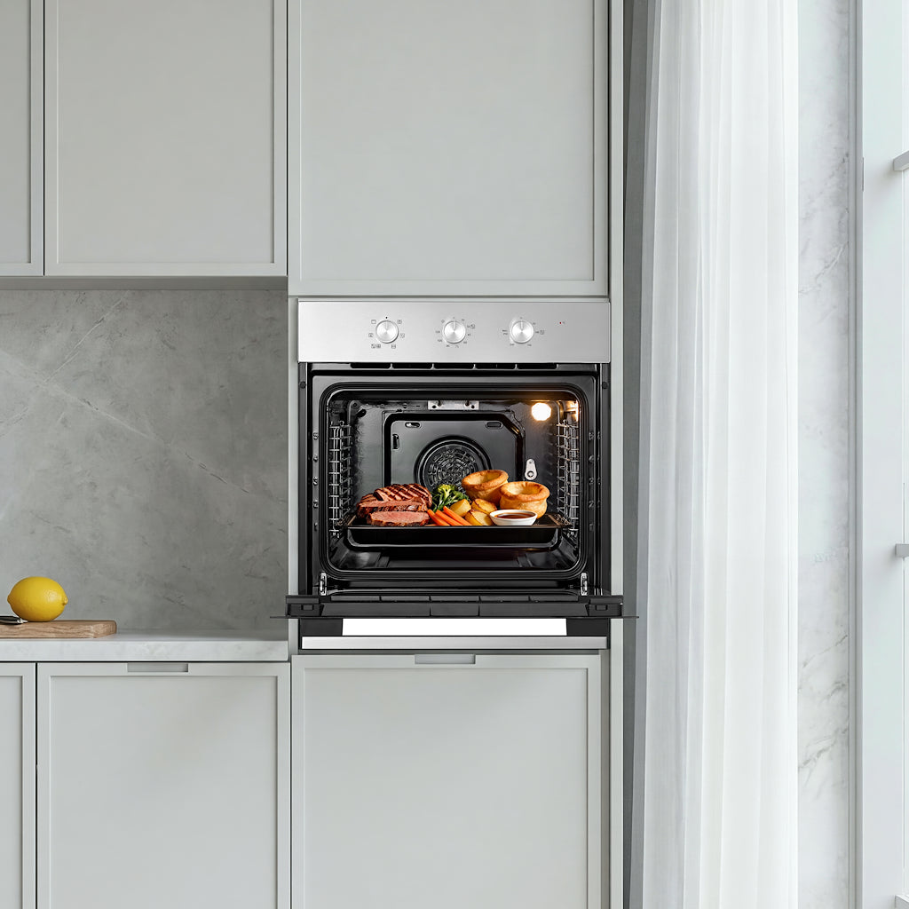 Midea Xpress MBO65M90M1-SS Fan Built-In Single Oven - Stainless Steel - A Rated