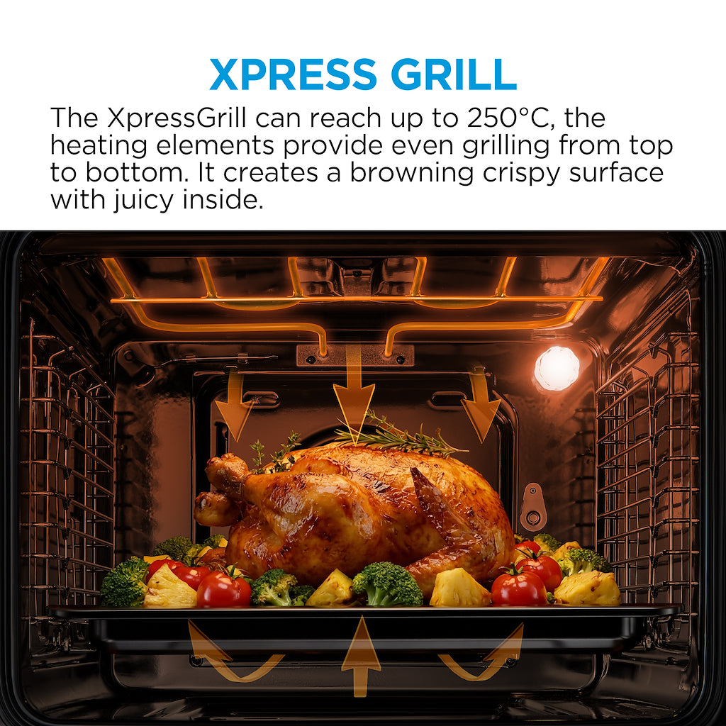 Midea Xpress MBO65M90M1-SS Fan Built-In Single Oven - Stainless Steel - A Rated