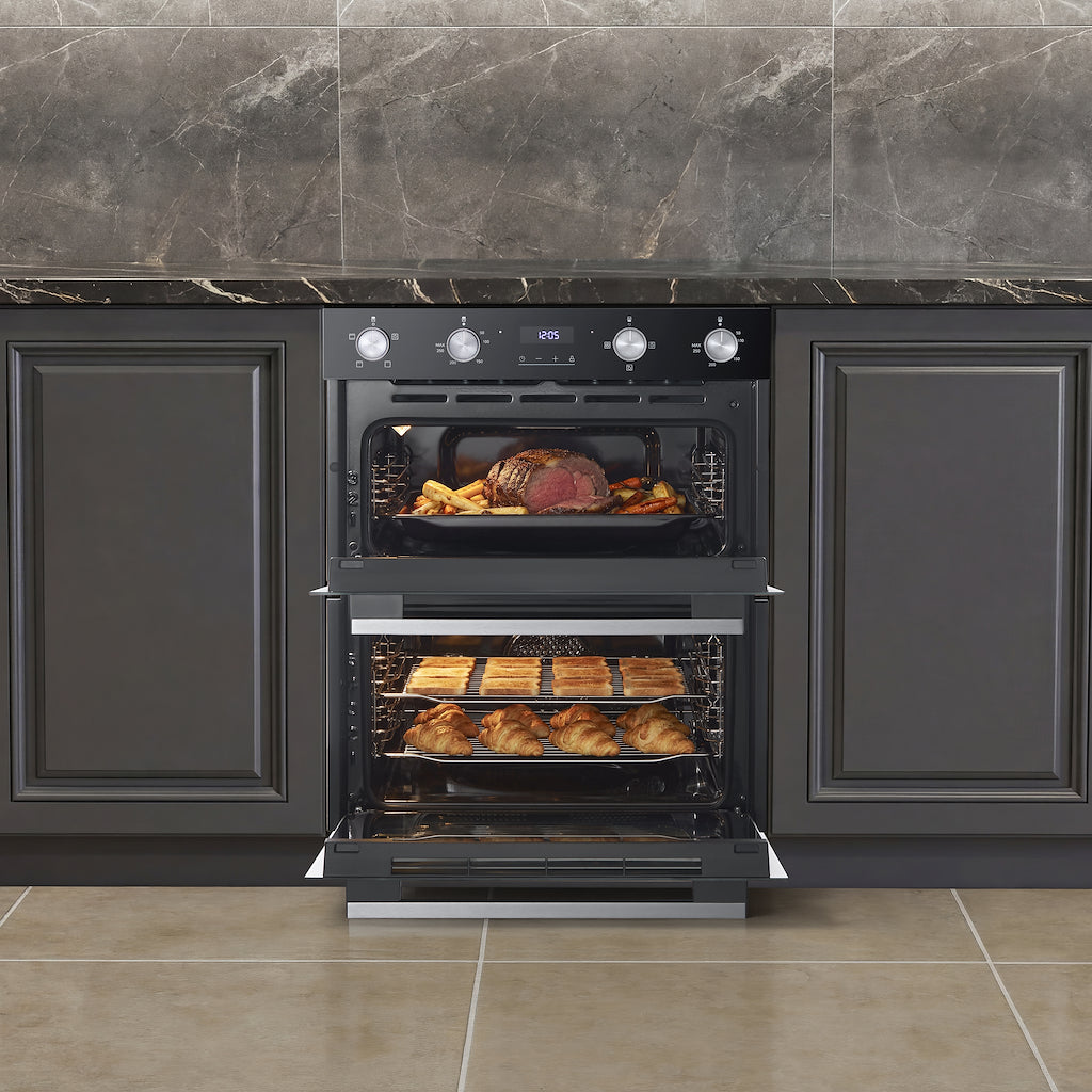 Midea MBOD50M3AD0-BK Fan Built-Under Double Oven - Black - AA Rated
