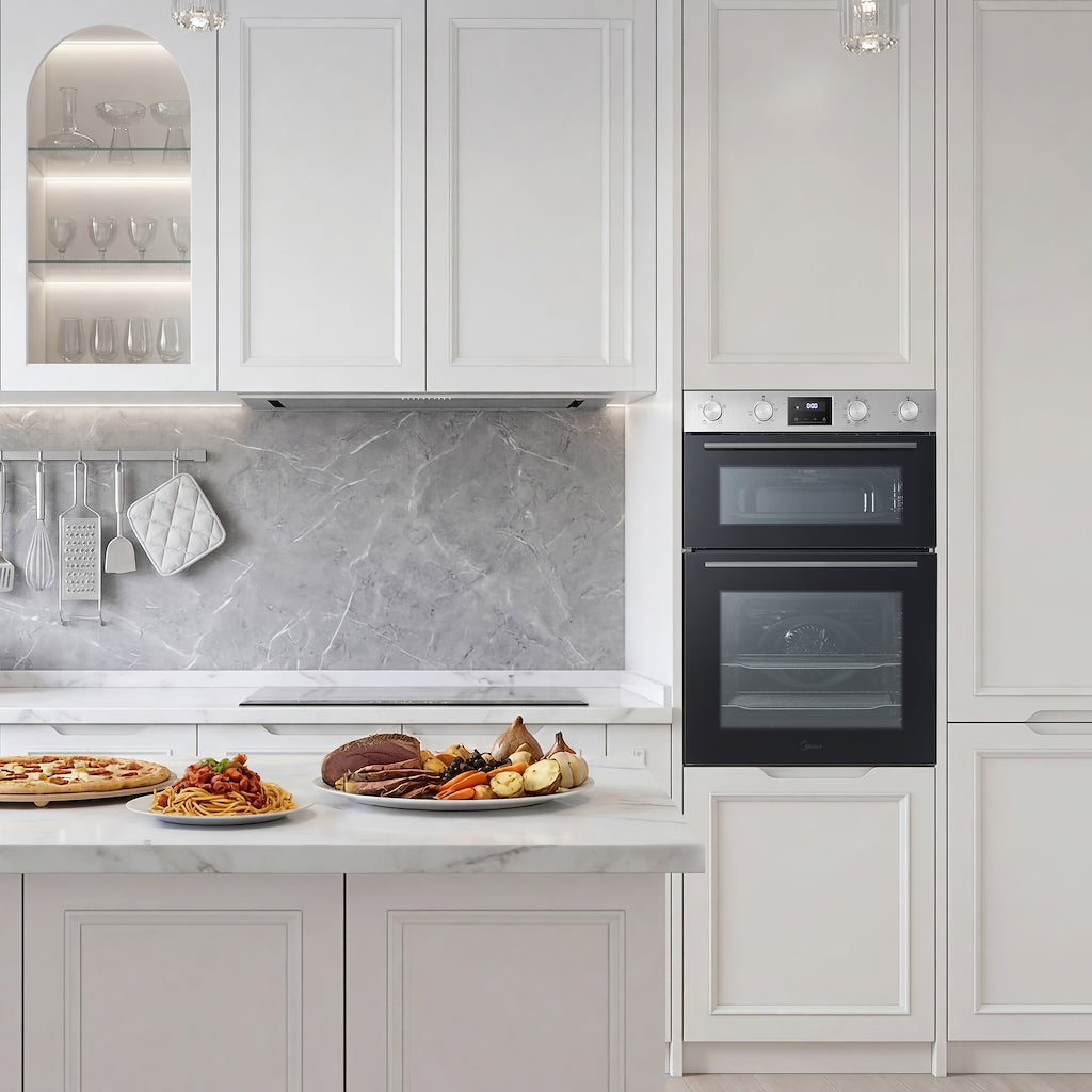 Midea MBOD70M30D0-SS Multifunction Built-In Double Oven - Stainless Steel - AA Rated