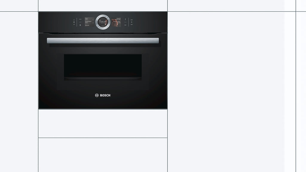 Bosch CMG676BB1, Built-in compact oven with microwave function