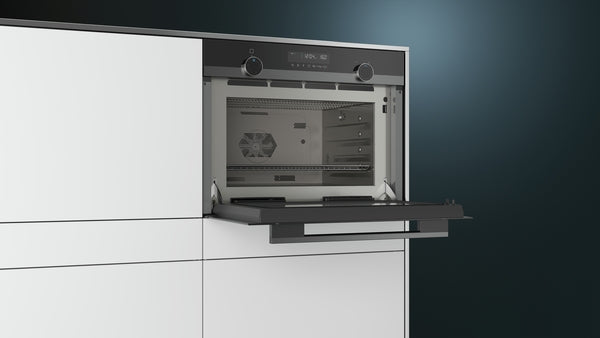 Siemens CP465AGB0B, Built-in compact microwave with steam function