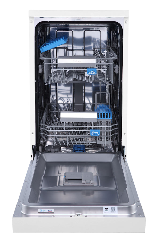 Midea MDWEF1034C(W)-WG-UK 10 Place Setting Freestanding Slimline 45cm Dishwasher - White