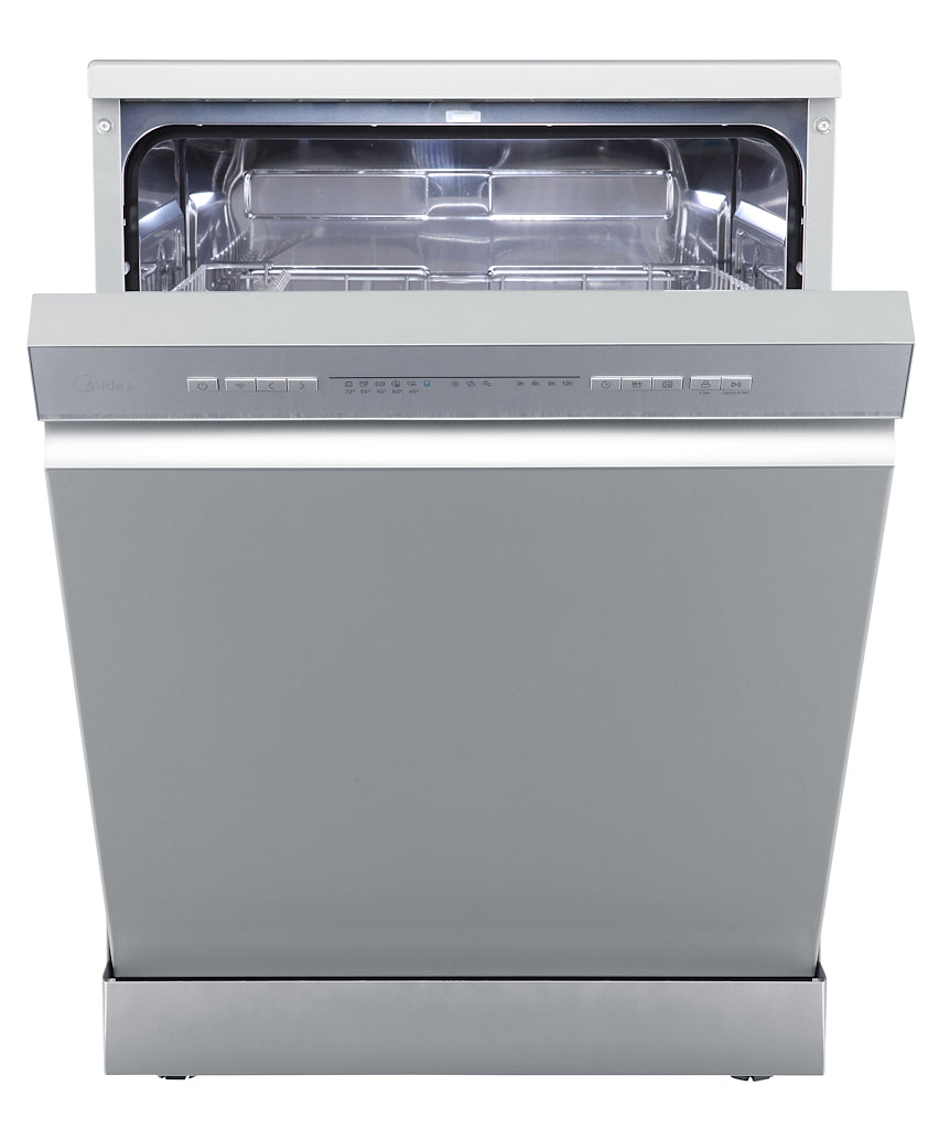 Midea MDWPF1233C(S)-WG-UK 12 Place Setting Freestanding 60cm Dishwasher - Silver