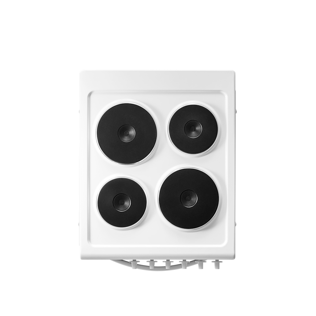Midea MFO20DME4H109-WH 50cm Single Oven FS Cooker with Sealed Plates - White - A Rated