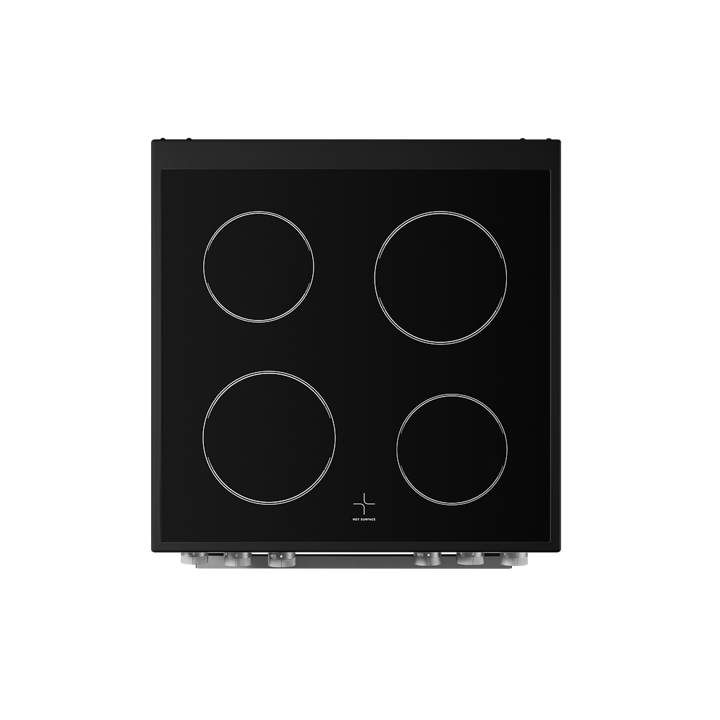 Midea MFO24EME4R118-BK 60cm Double Oven FS Cooker with Ceramic Hob - Black - AA Rated