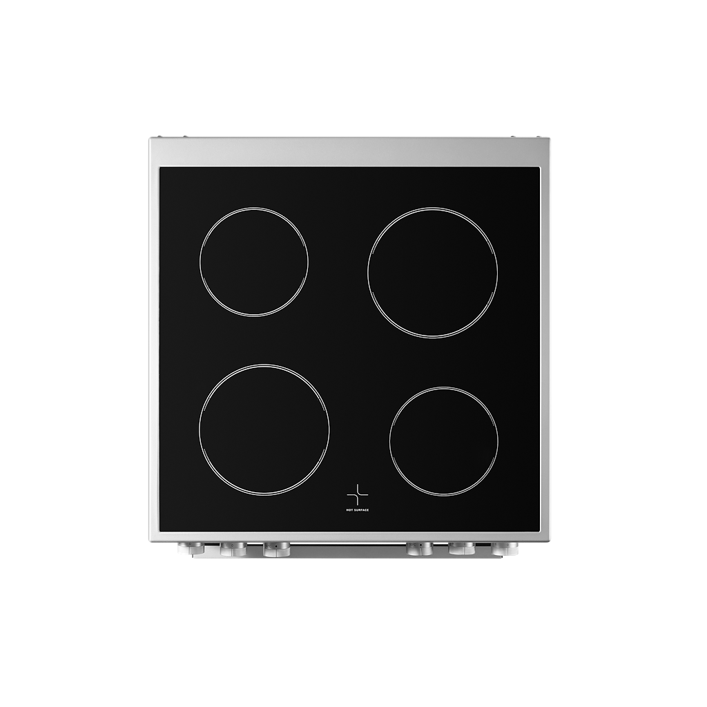 Midea MFO24EME4R118-SS 60cm Double Oven FS Cooker with Ceramic Hob - Stainless Steel - AA Rated