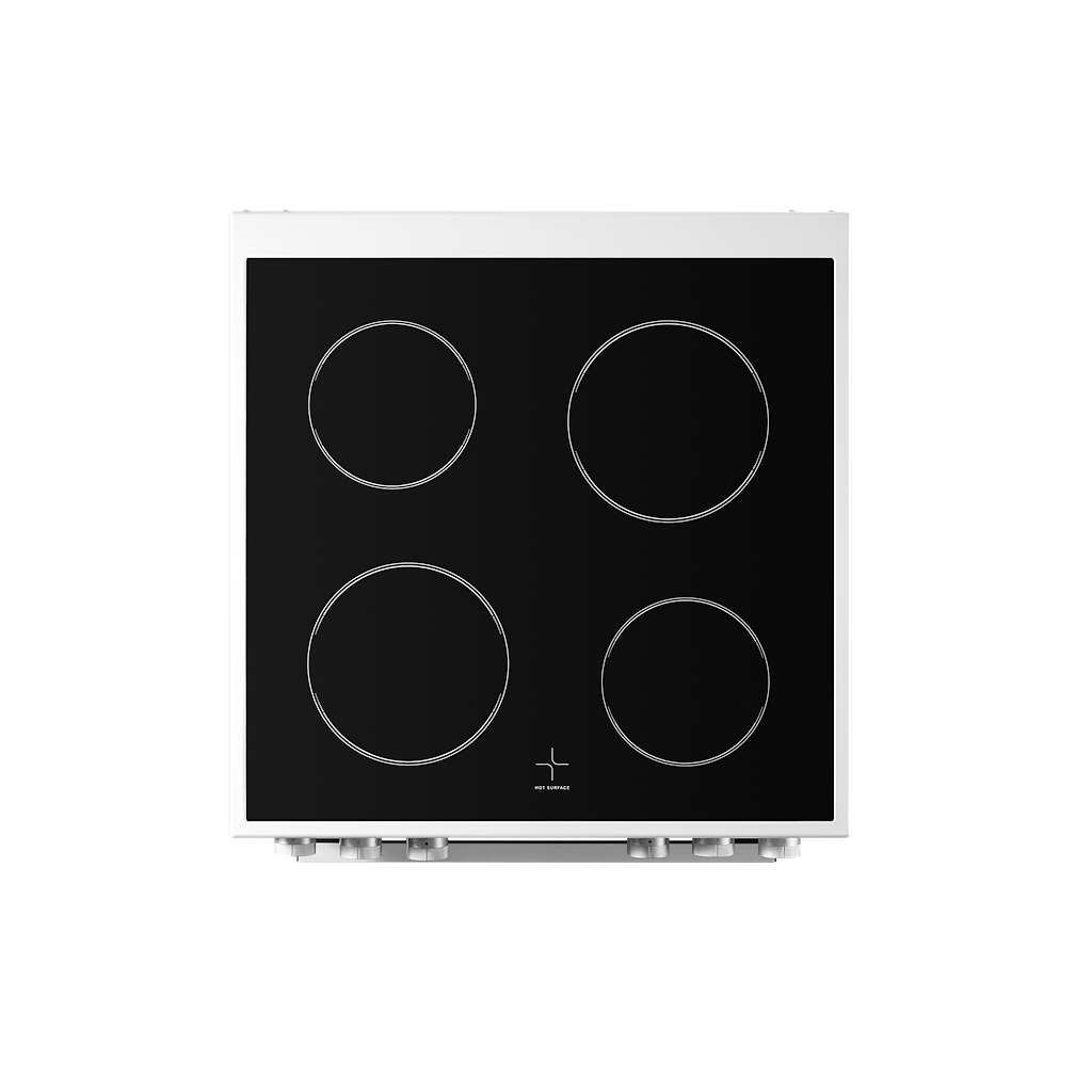 Midea MFO24EME4R118-WH 60cm Double Oven FS Cooker with Ceramic Hob - White - AA Rated