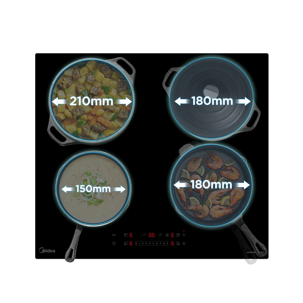 Midea Even Pro MIH744E325GK 60cm Induction Hob - Black