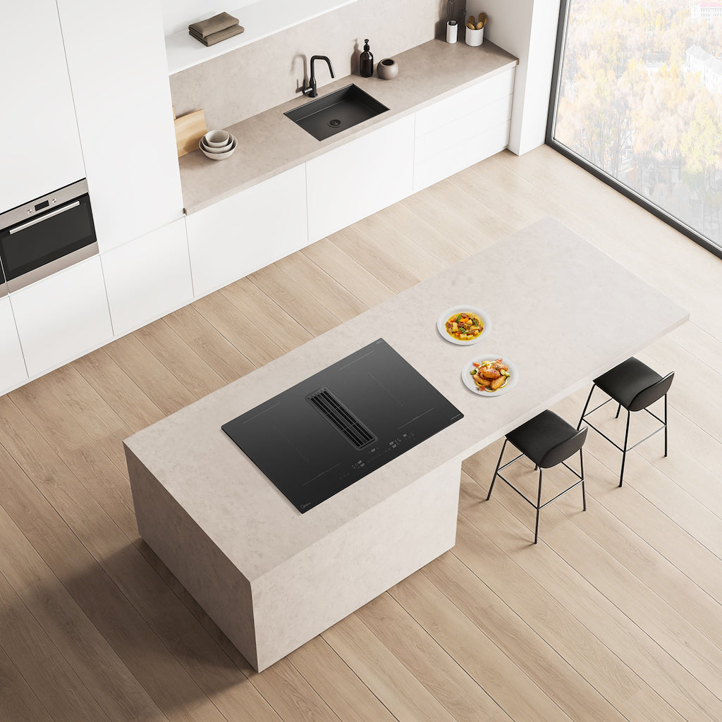 Midea Even Pro MIH7480Y225GKH1 80cm Induction Extractor Hob - Black