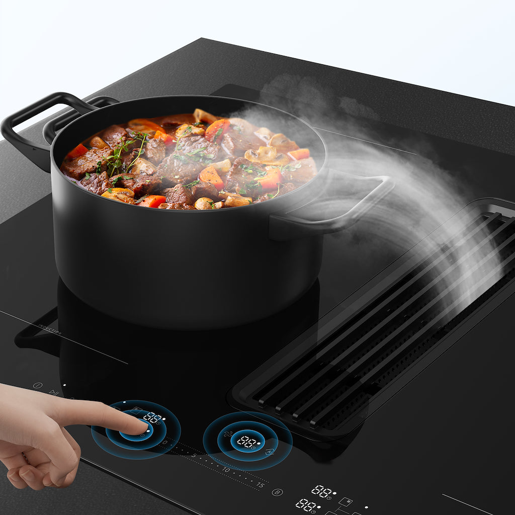 Midea Even Pro MIH7480Y225GKH1 80cm Induction Extractor Hob - Black