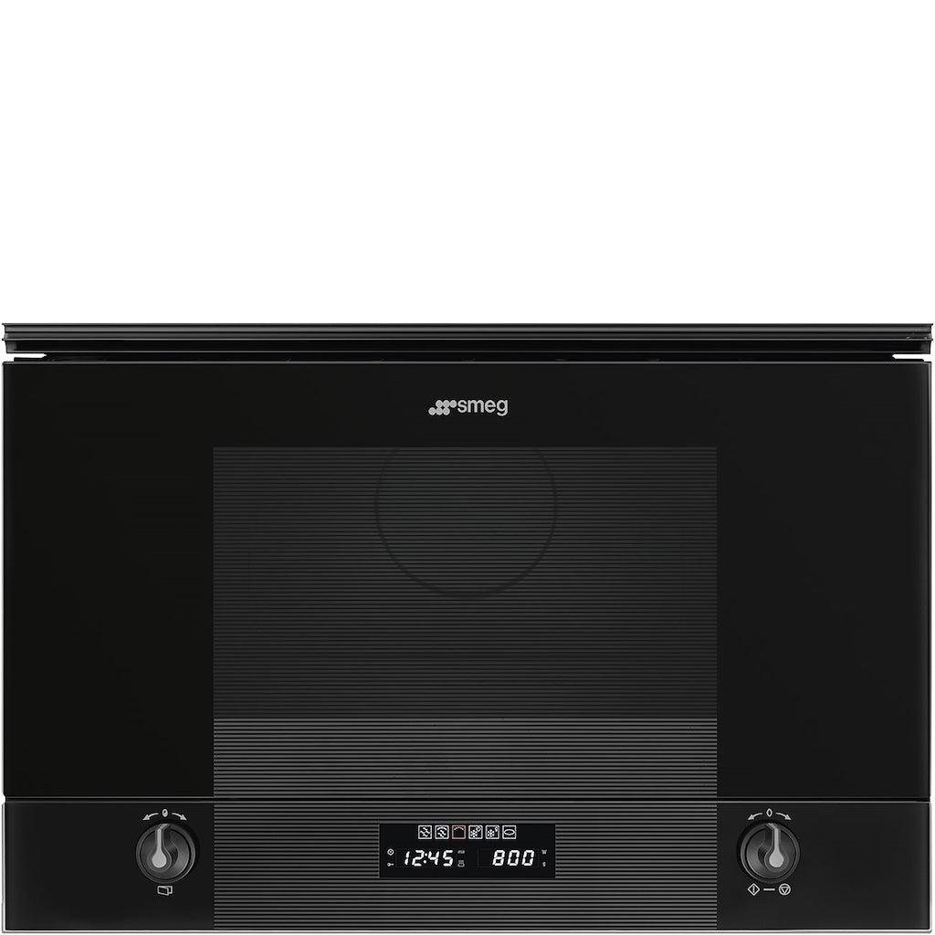 Smeg MP122B3 Linea 22 Litre Built In Microwave with Grill , Black