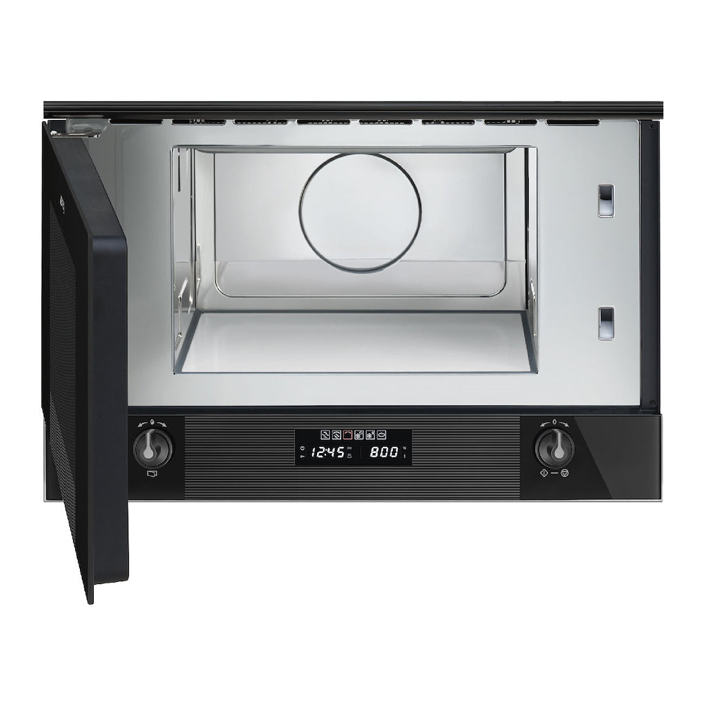 Smeg MP122B3 Linea 22 Litre Built In Microwave with Grill , Black