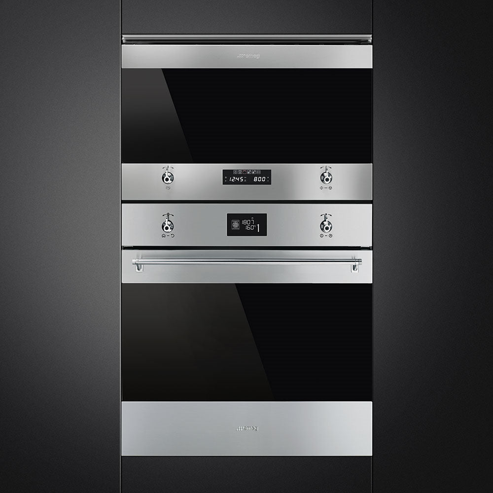 Smeg MP322X1 Classic 22 Litre Built In Microwave with Grill in Stainless Steel