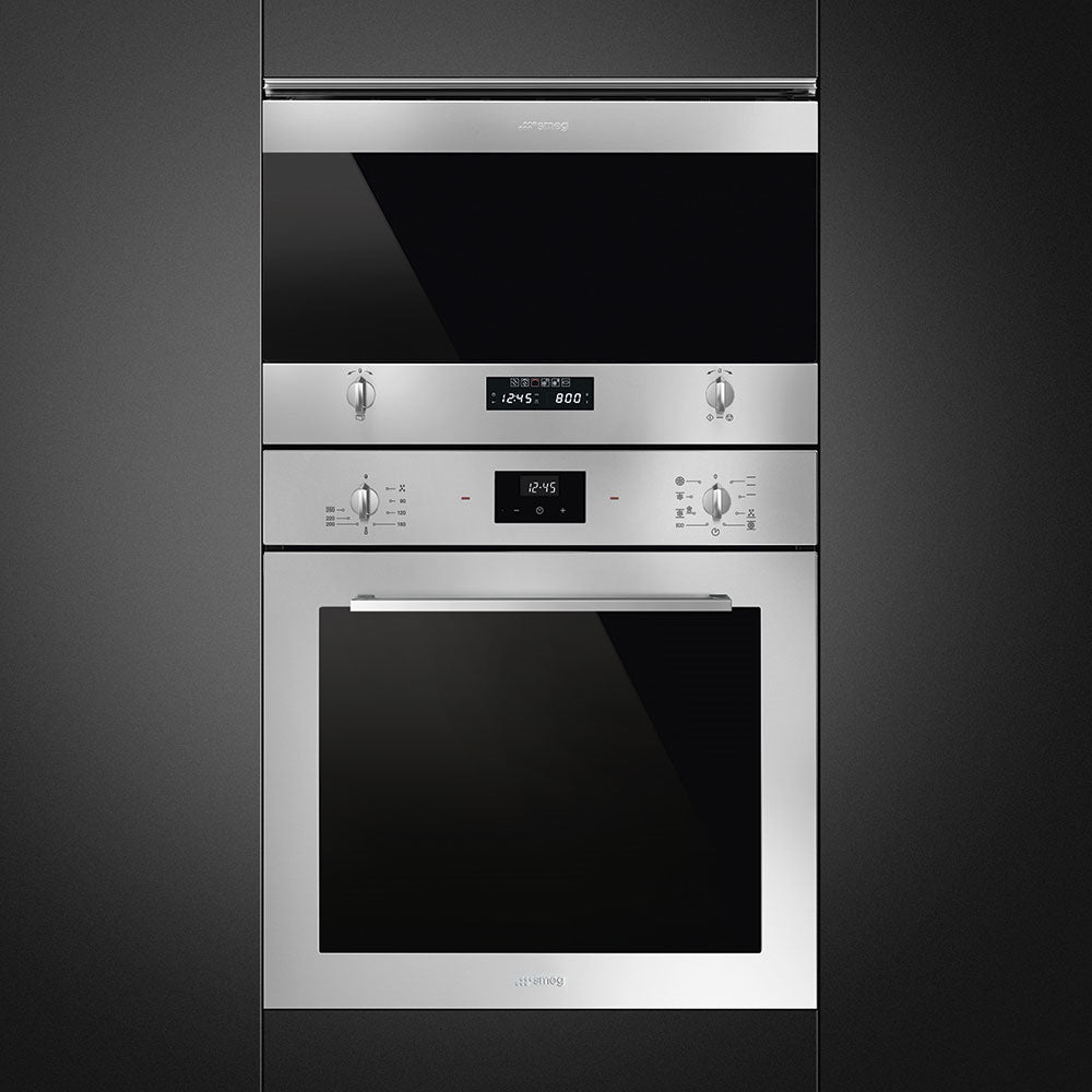 Smeg MP322X1 Classic 22 Litre Built In Microwave with Grill in Stainless Steel