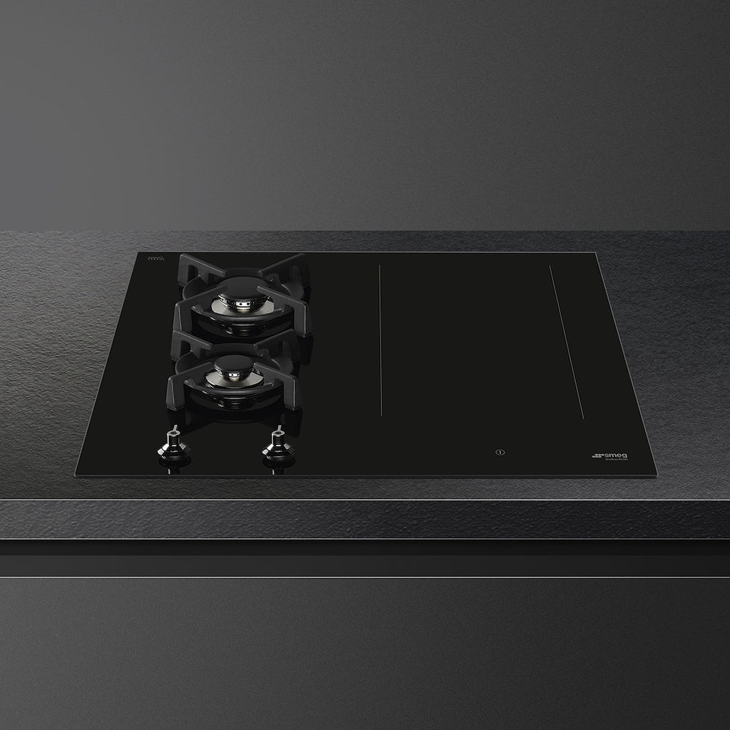 Smeg PM3643D 65cm Classic Mixed Fuel Hob 2 Gas Burners 1 Induction Multizone