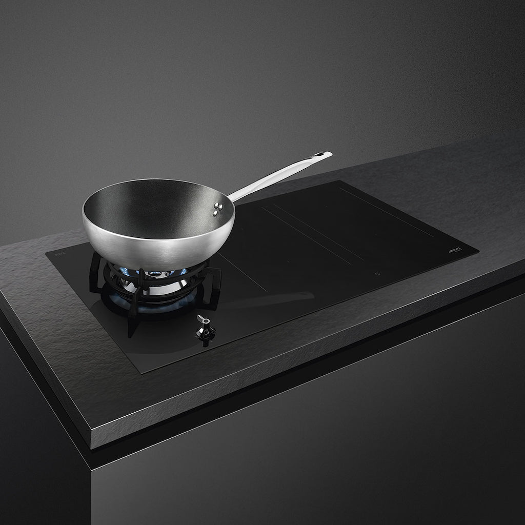 Smeg PM3953D 90cm Eclipse Mixed Fuel Hob 1 Gas Burner 2 Induction Multizones