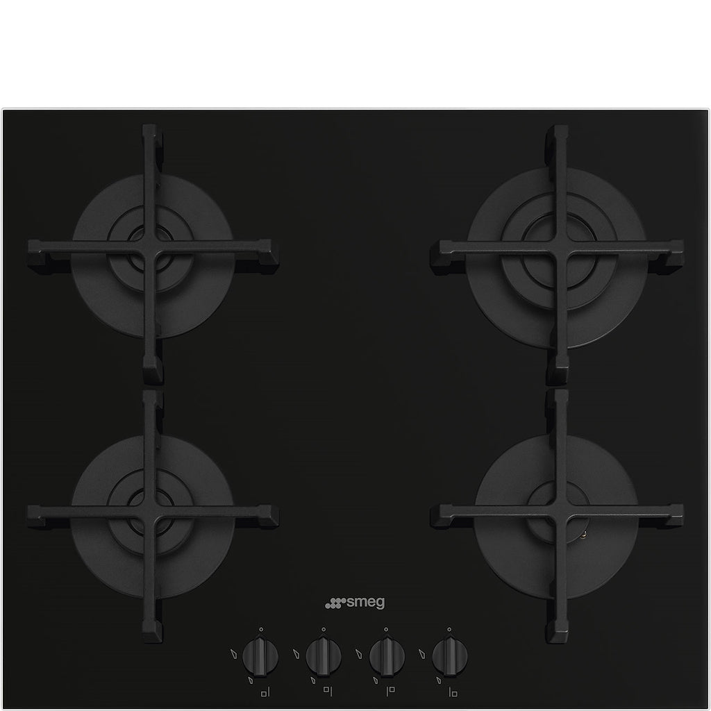 Smeg PV264B 60cm Gas on Glass Hob, Black