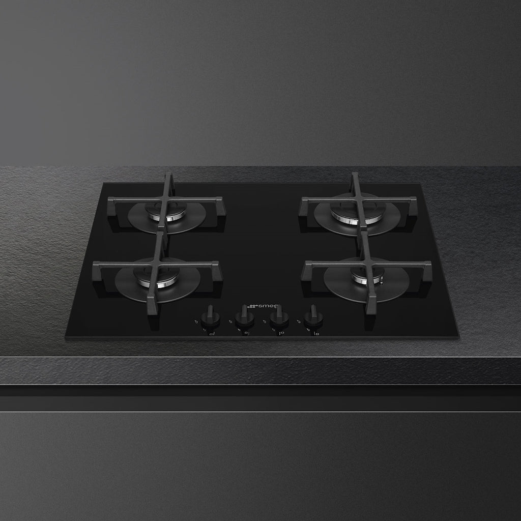 Smeg PV264B 60cm Gas on Glass Hob, Black