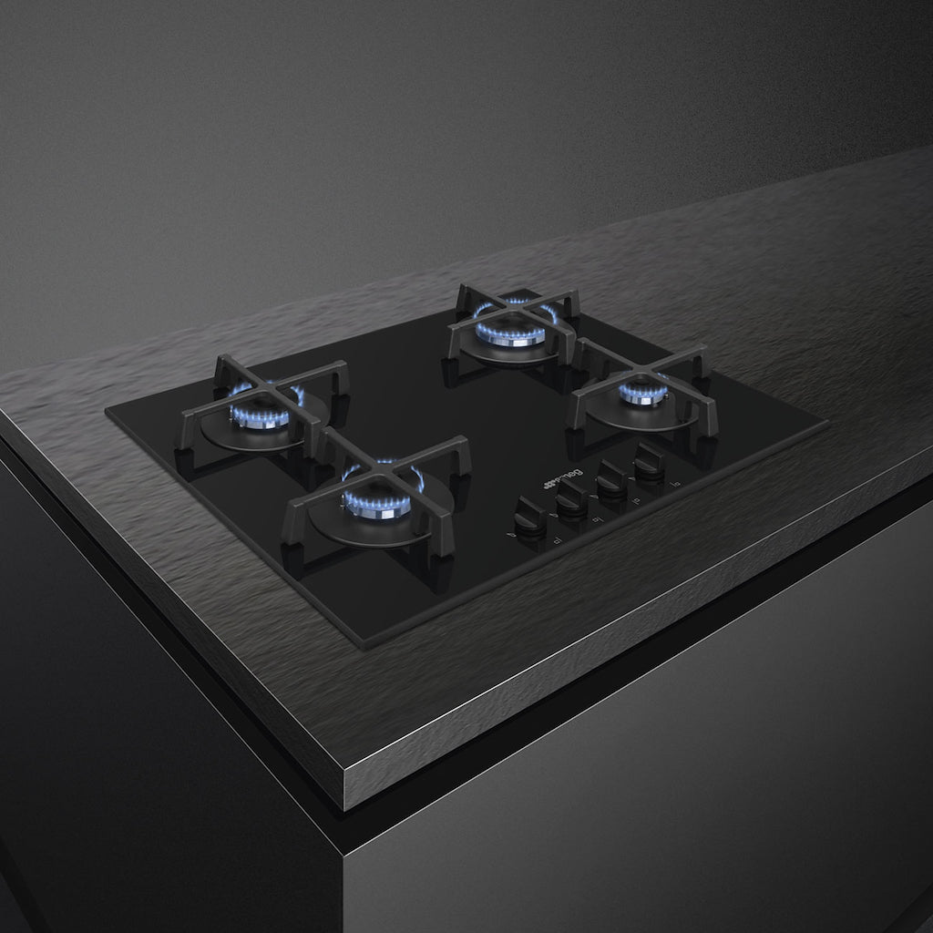 Smeg PV264B 60cm Gas on Glass Hob, Black