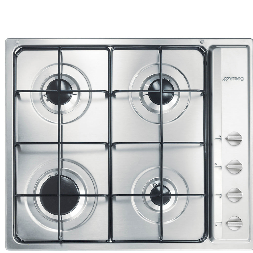 Smeg S64S 59cm Cucina Gas Hob, Stainless Steel