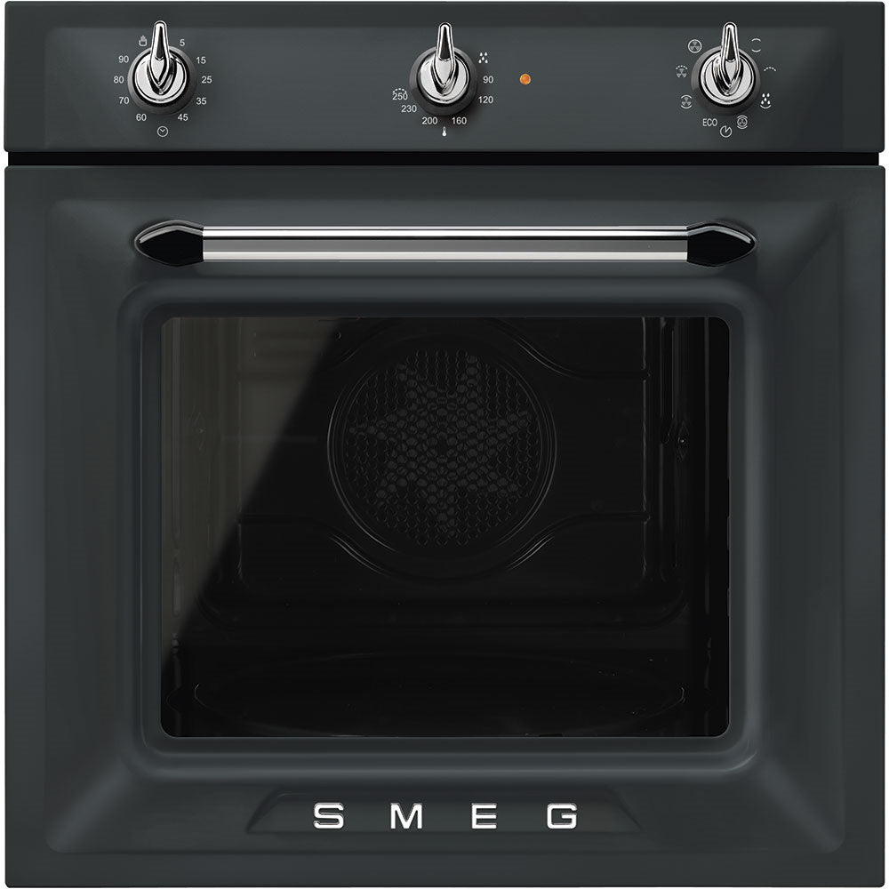 Smeg SF69M3TNO 60cm Victoria Multifuctional Single Oven, Matte Black