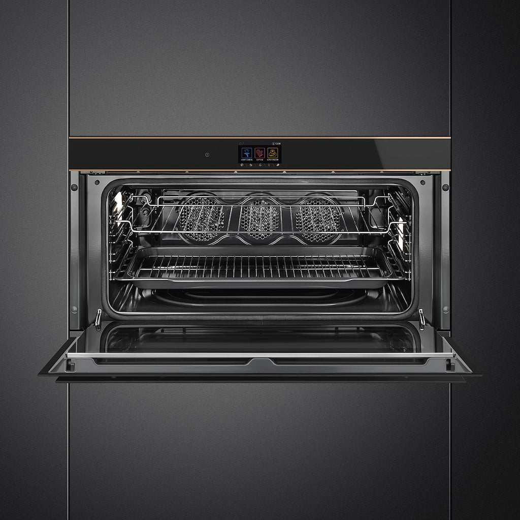 Smeg SFPR9604TNR 90cm Dolce Stil Novo Pyrolytic Single Oven Copper Trim