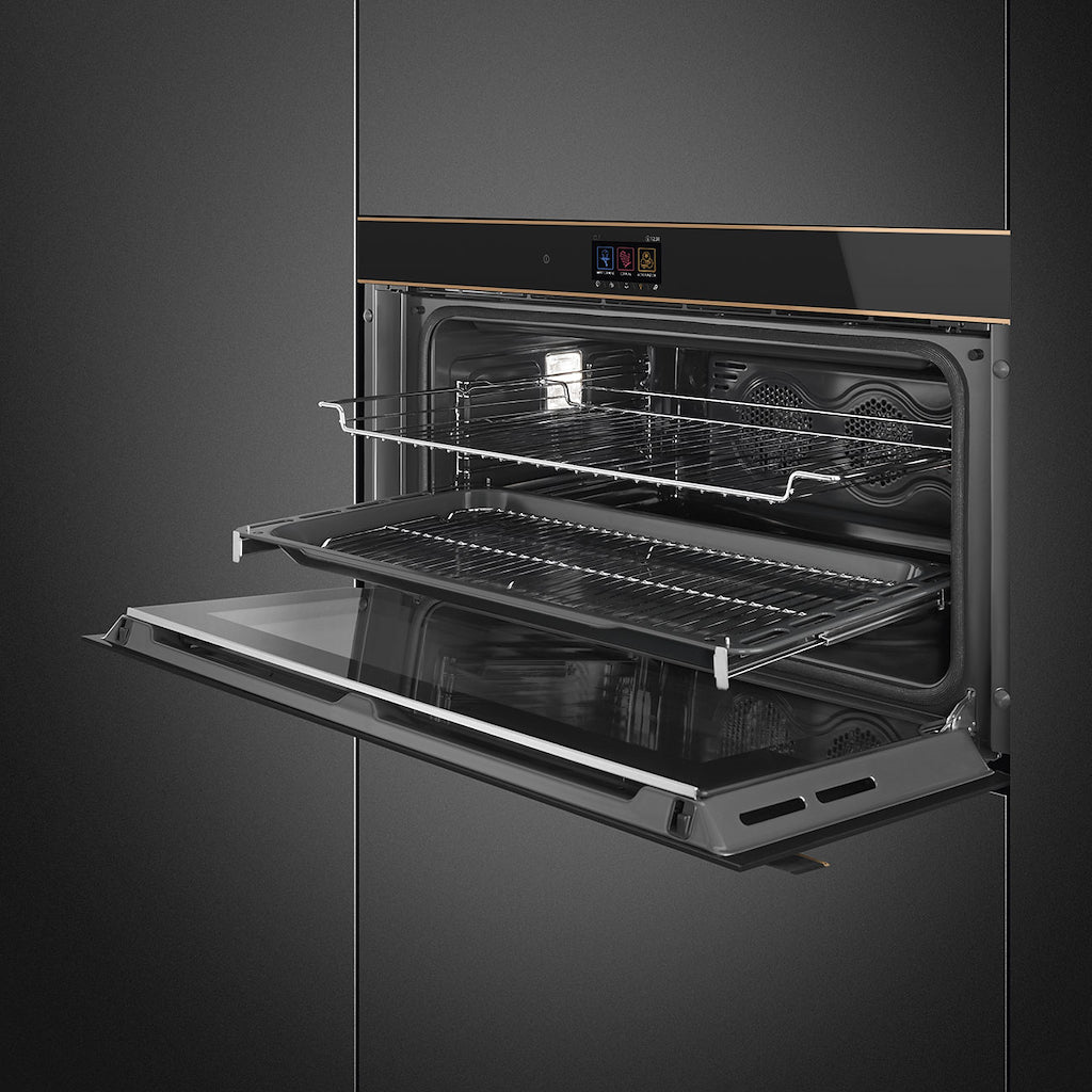 Smeg SFPR9604TNR 90cm Dolce Stil Novo Pyrolytic Single Oven Copper Trim
