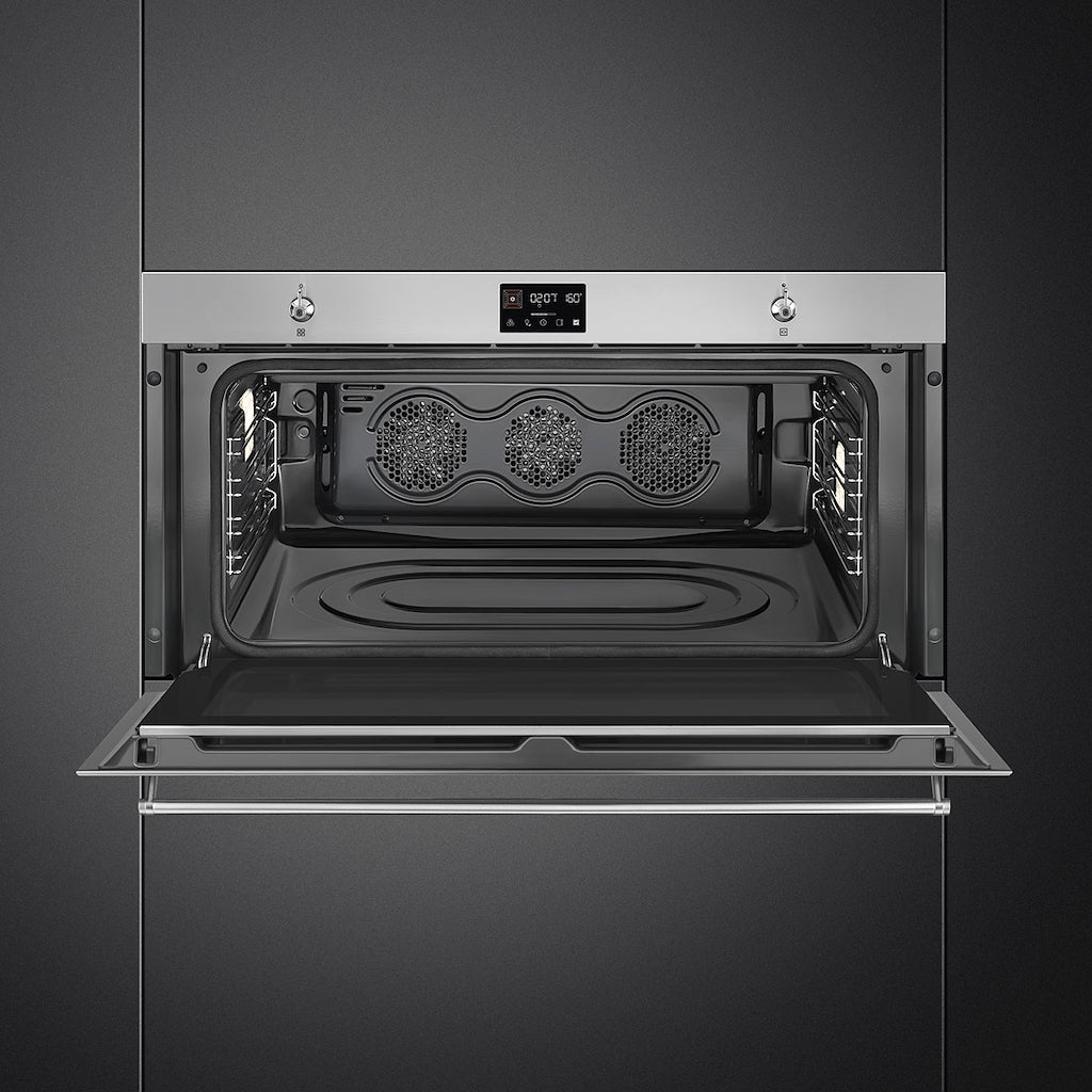 Smeg SFR9302TX Reduced Height 90cm Built-In Thermo-Ventilated Oven