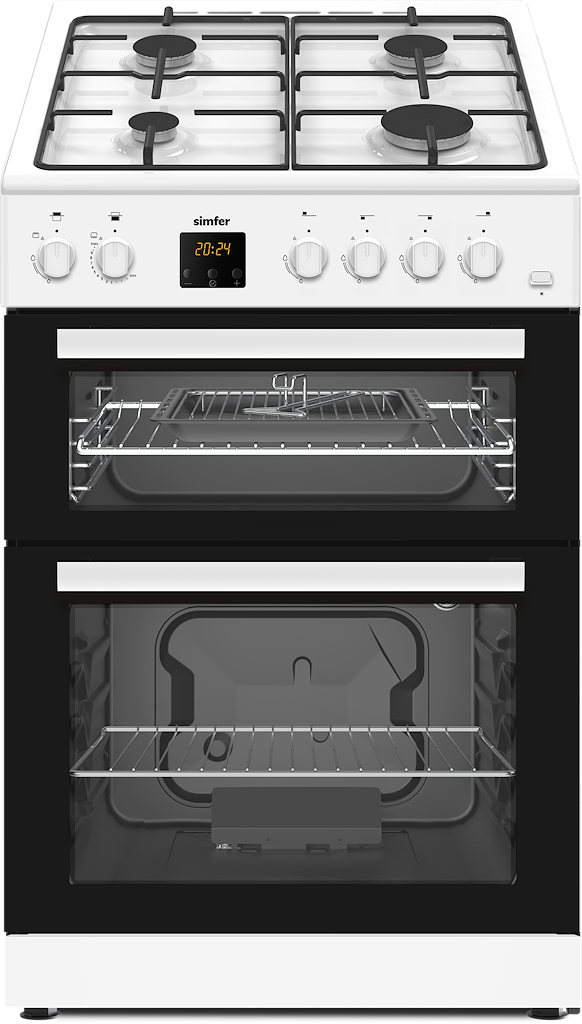 Simfer SIM63TGW 60cm Twin Cavity Gas Cooker