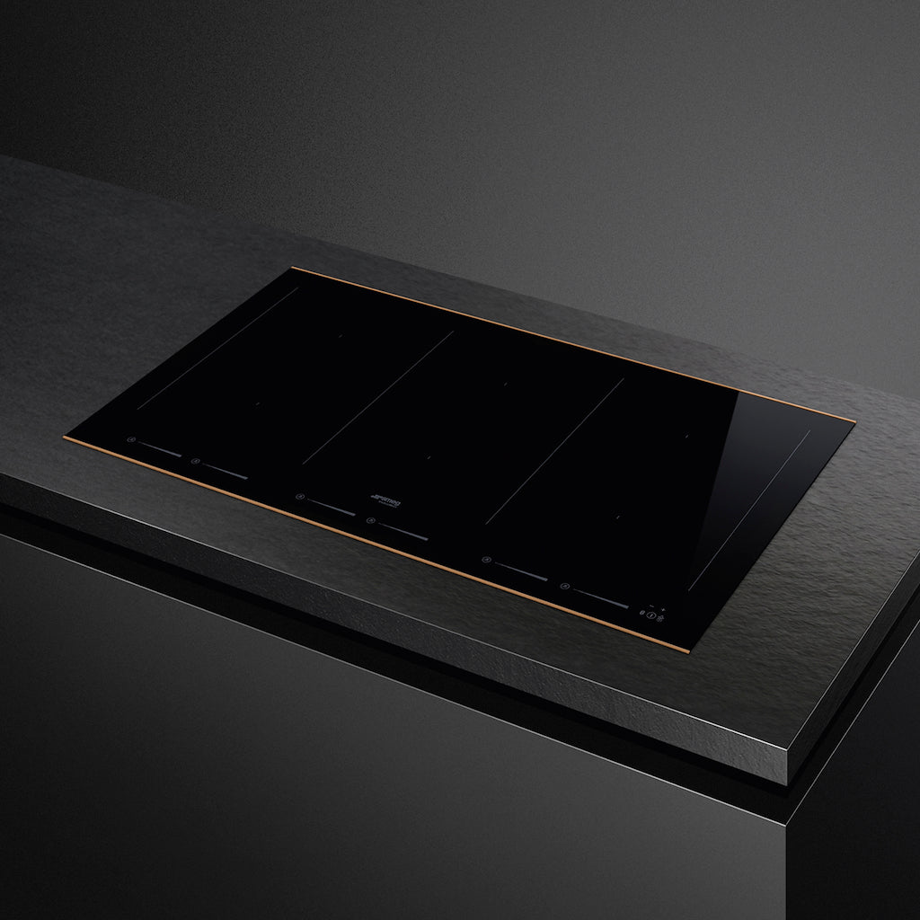 Smeg SIM6964R 90cm Dolce Stil Novo Induction Hob with Copper Trim